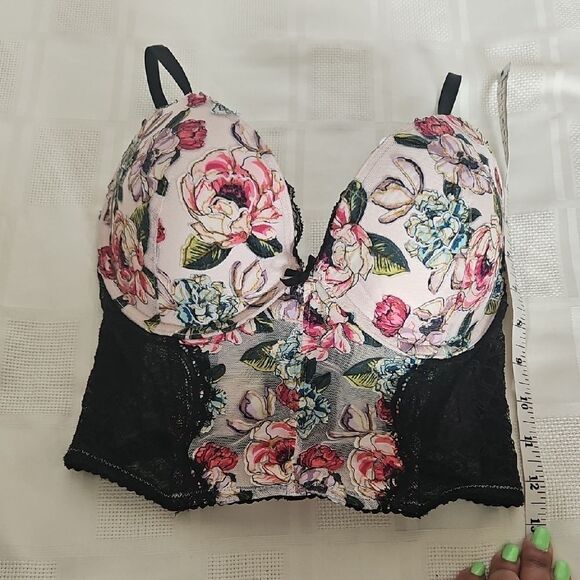 Victoria's Secret Pink and Black Floral Push-Up Bra - Picture 10 of 16